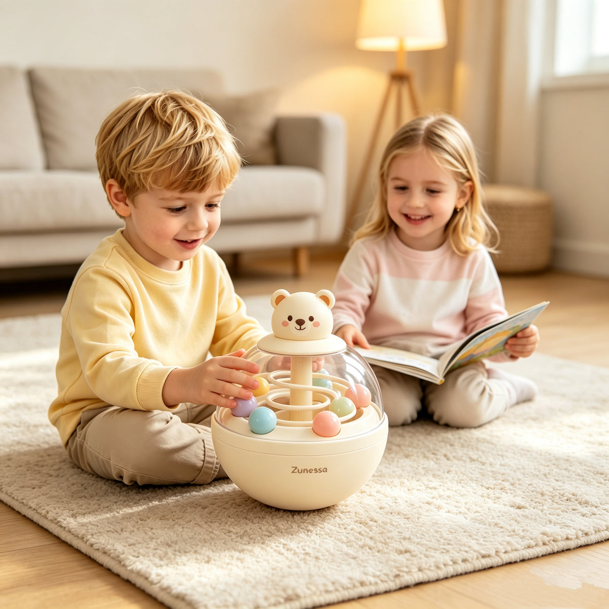 🔮Rainbow Bear Maze Roly-Poly Toy for Toddlers