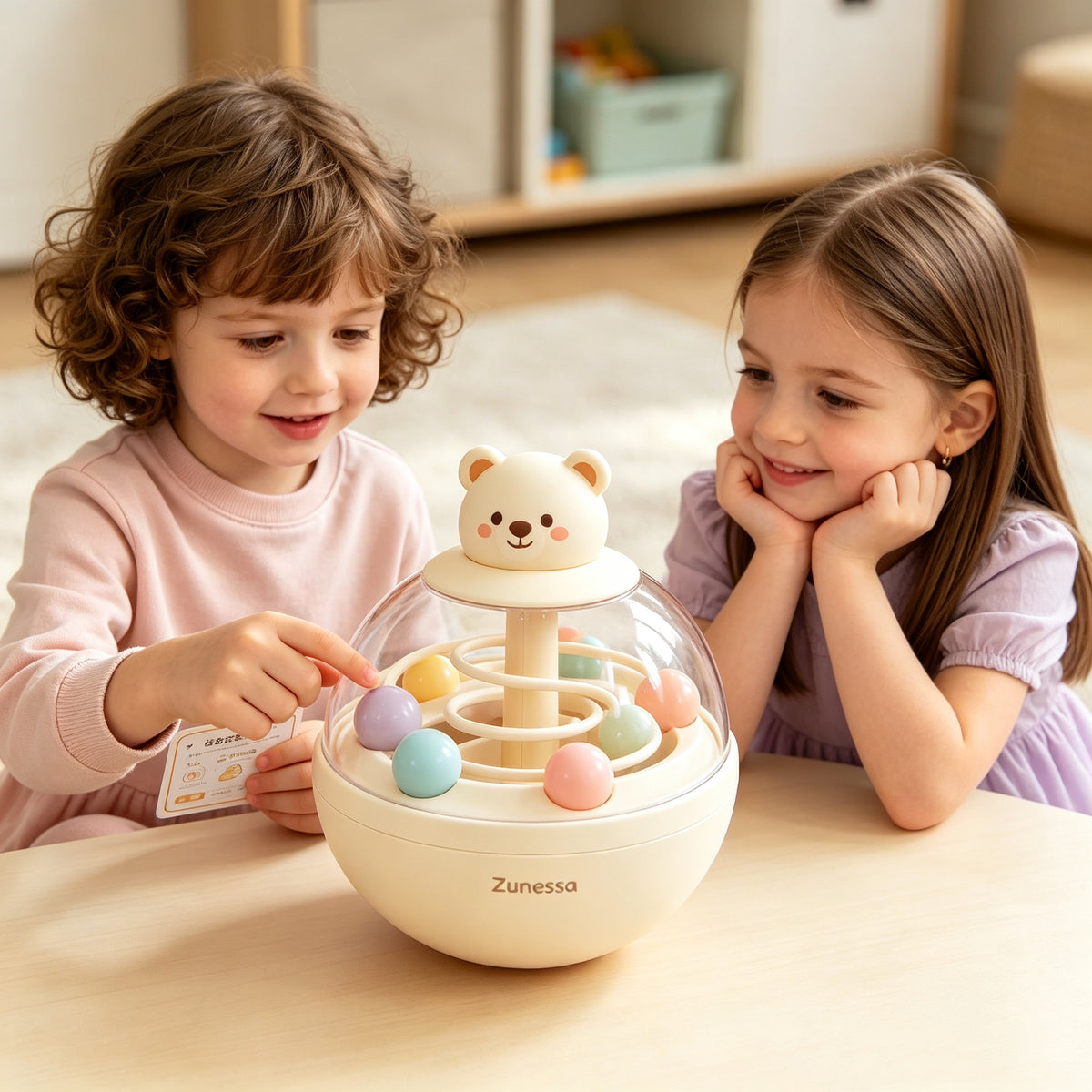 🔮Rainbow Bear Maze Roly-Poly Toy for Toddlers