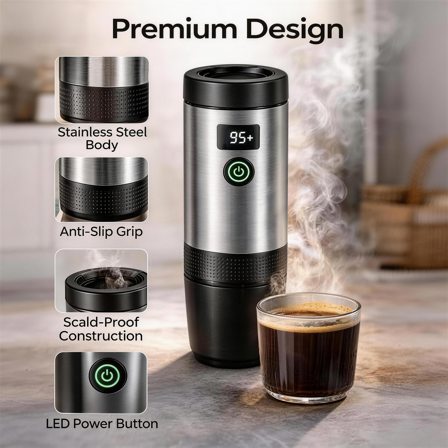☕𝑷𝒐𝒓𝒕𝒂𝒃𝒍𝒆 𝑬𝒔𝒑𝒓𝒆𝒔𝒔𝒐 𝑴𝒂𝒌𝒆𝒓 – 𝑼𝑺𝑩 𝑹𝒆𝒄𝒉𝒂𝒓𝒈𝒆𝒂𝒃𝒍𝒆 𝑻𝒓𝒂𝒗𝒆𝒍 𝑪𝒐𝒇𝒇𝒆𝒆 𝑴𝒂𝒄𝒉𝒊𝒏𝒆 𝒇𝒐𝒓 𝑪𝒂𝒑𝒔𝒖𝒍𝒆𝒔 & 𝑮𝒓𝒐𝒖𝒏𝒅 𝑪𝒐𝒇𝒇𝒆𝒆