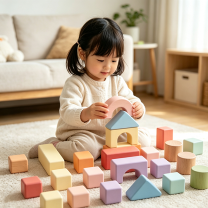 🌈 Rainbow Wooden Block Set